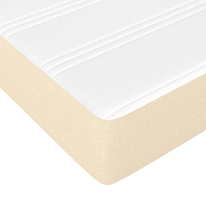 Giroletto a Molle con Materasso Crema 140x200 cm in Tessuto | homemem39