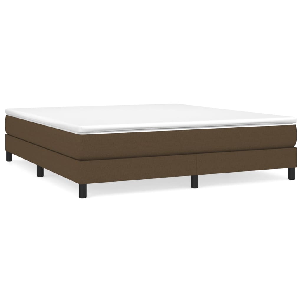 Giroletto a Molle con Materasso Marrone Scuro 180x200cm Tessuto | homemem39