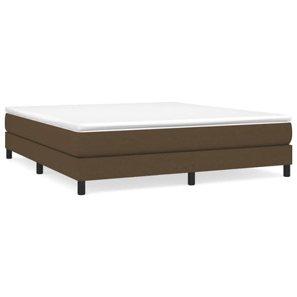 Giroletto a Molle con Materasso Marrone Scuro 180x200cm Tessuto | homemem39