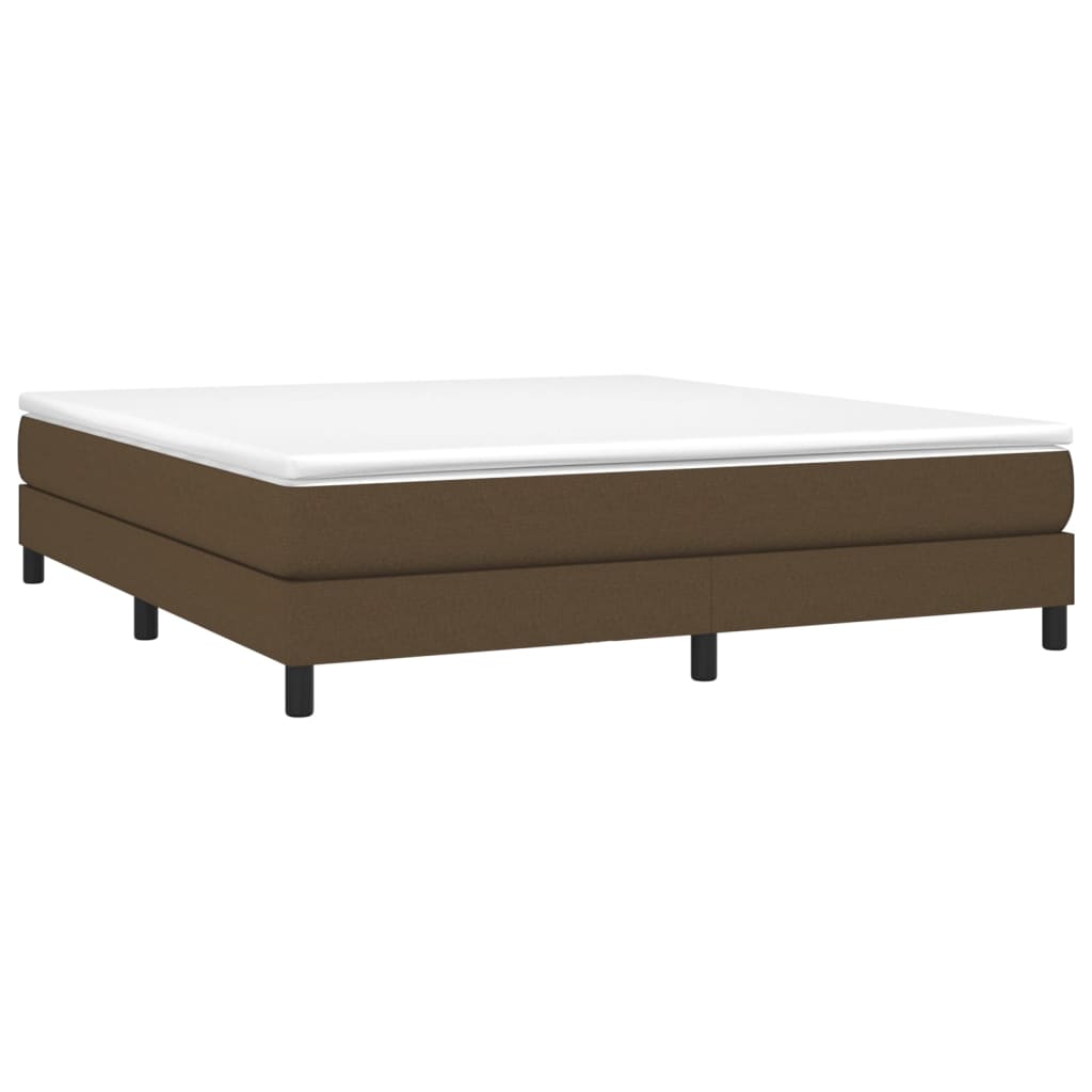 Giroletto a Molle con Materasso Marrone Scuro 180x200cm Tessuto | homemem39