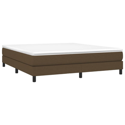 Giroletto a Molle con Materasso Marrone Scuro 180x200cm Tessuto | homemem39