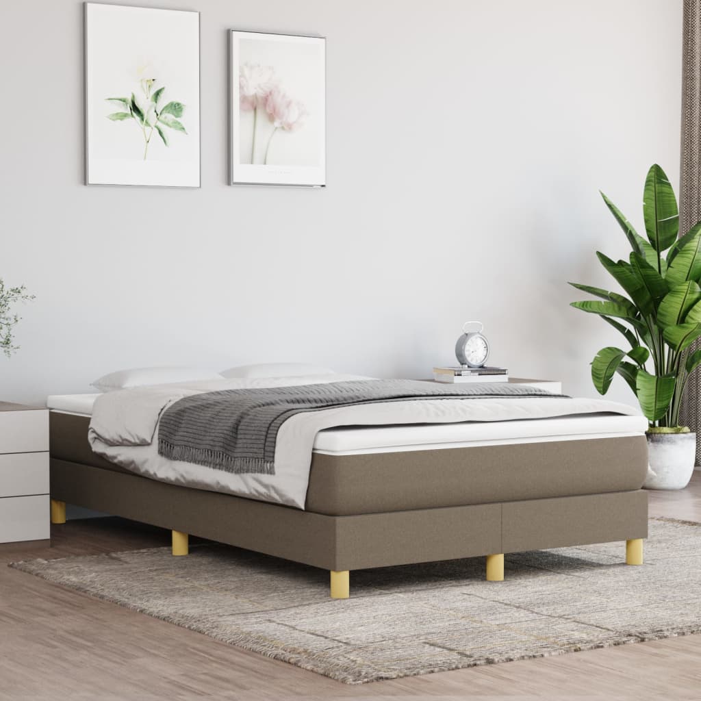 Giroletto a Molle con Materasso Tortora 120x200 cm in Tessuto | homemem39