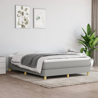 Giroletto a Molle con Materasso Grigio Chiaro 140x190cm Tessuto | homemem39