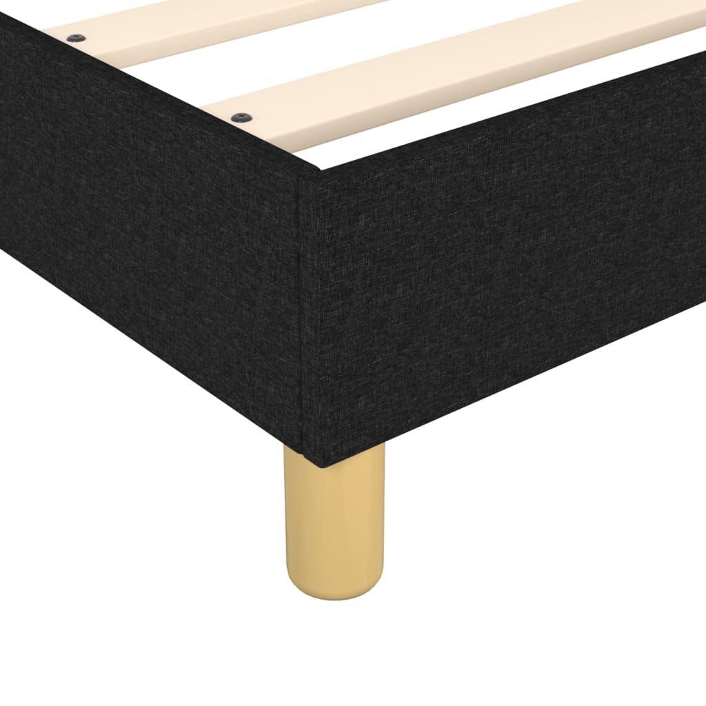 Giroletto a Molle con Materasso Nero 140x190 cm in Tessuto | homemem39