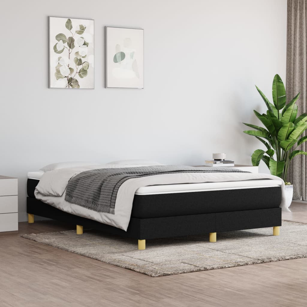 Giroletto a Molle con Materasso Nero 140x190 cm in Tessuto | homemem39
