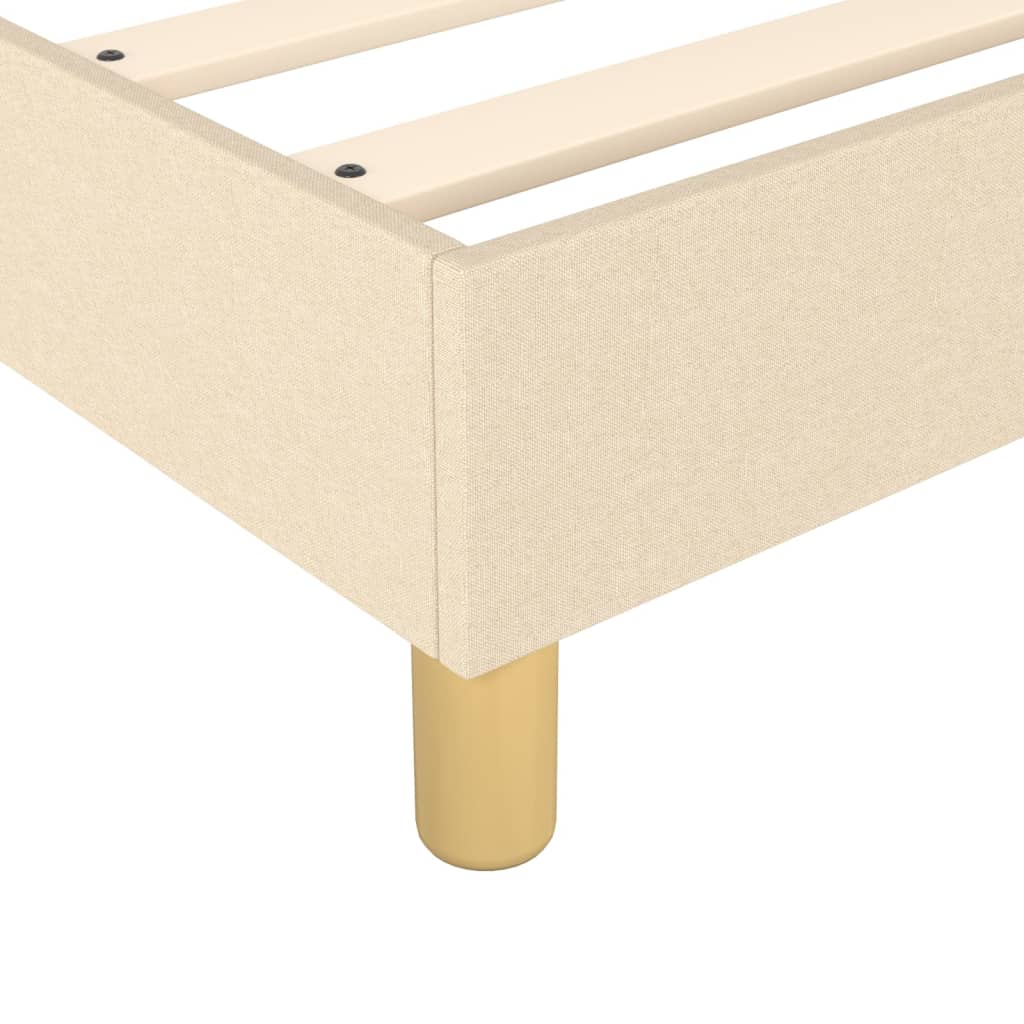 Giroletto a Molle con Materasso Crema 140x19 cm in Tessuto | homemem39