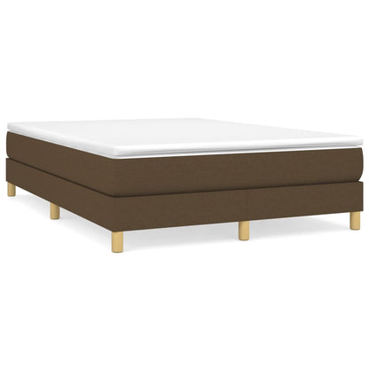 Giroletto a Molle con Materasso Marrone Scuro 140x200cm Tessuto | homemem39
