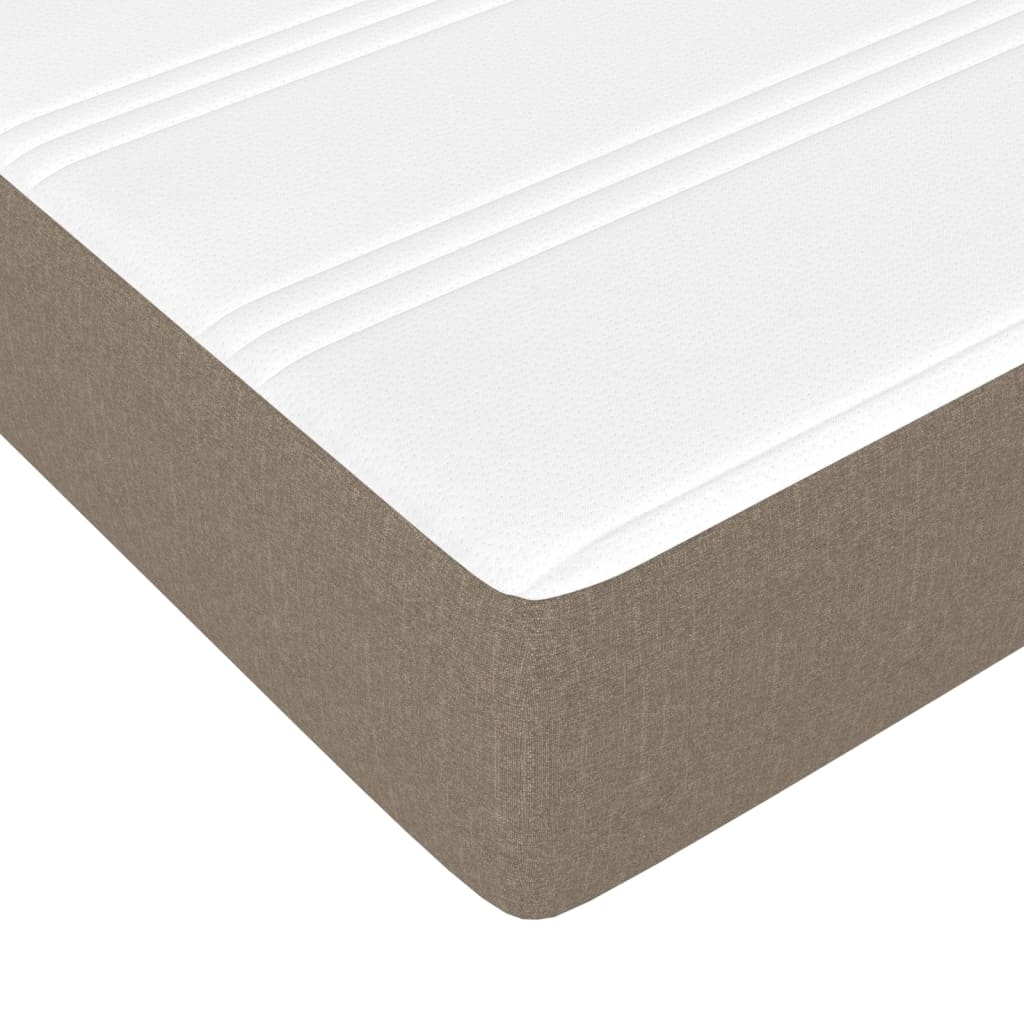 Giroletto a Molle con Materasso Tortora 140x200 cm in Tessuto | homemem39