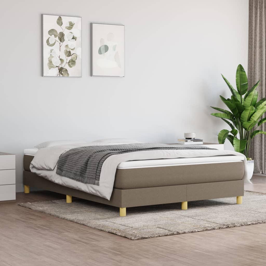 Giroletto a Molle con Materasso Tortora 140x200 cm in Tessuto | homemem39