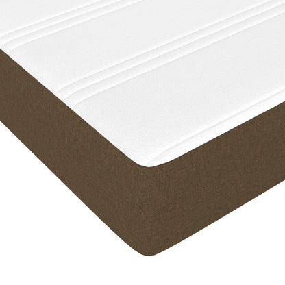 Giroletto a Molle con Materasso Marrone Scuro 180x200cm Tessuto | homemem39
