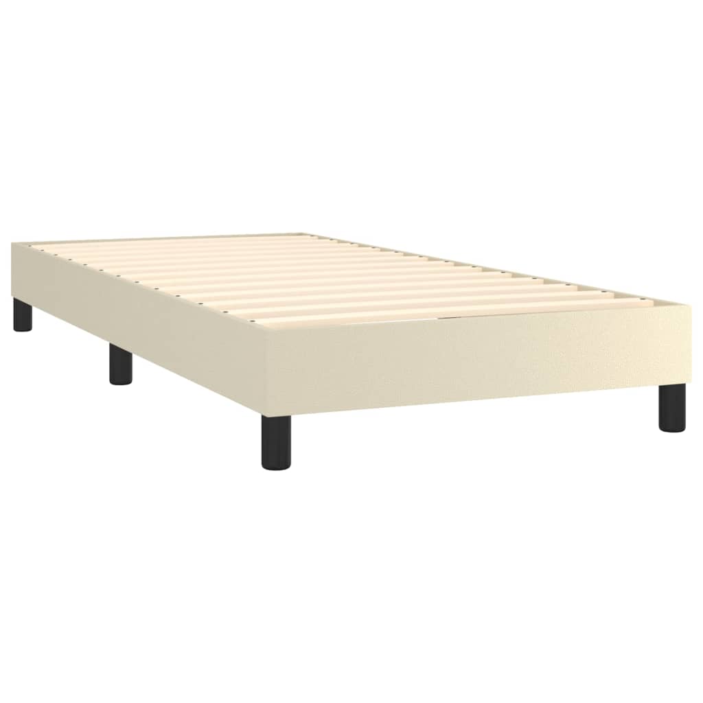 Giroletto a Molle con Materasso Crema 90x190 cm in Similpelle | homemem39