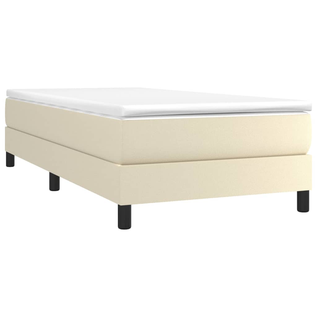 Giroletto a Molle con Materasso Crema 90x200 cm in Similpelle | homemem39