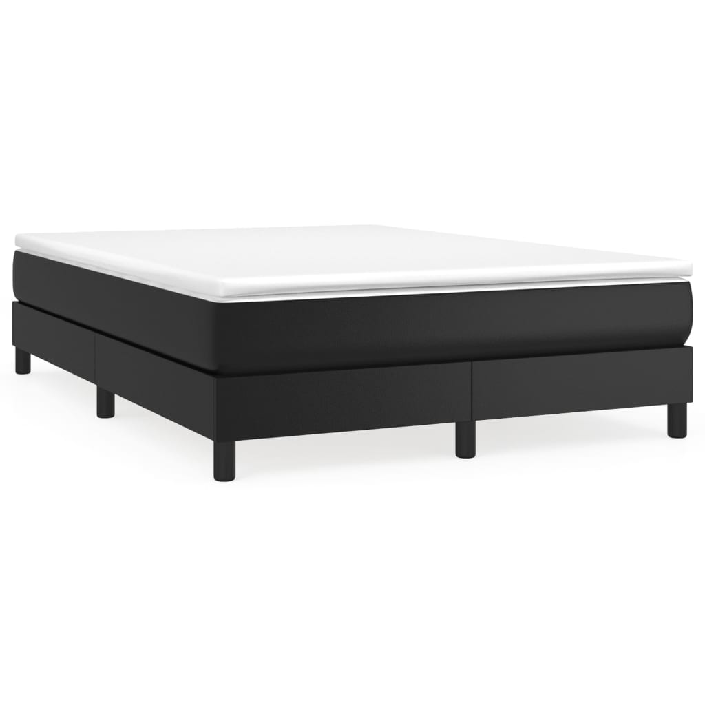 Giroletto a Molle con Materasso Nero 140x190 cm in Similpelle | homemem39