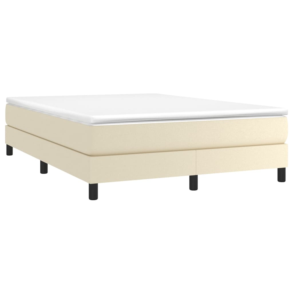 Giroletto a Molle con Materasso Crema 140x200 cm in Similpelle
