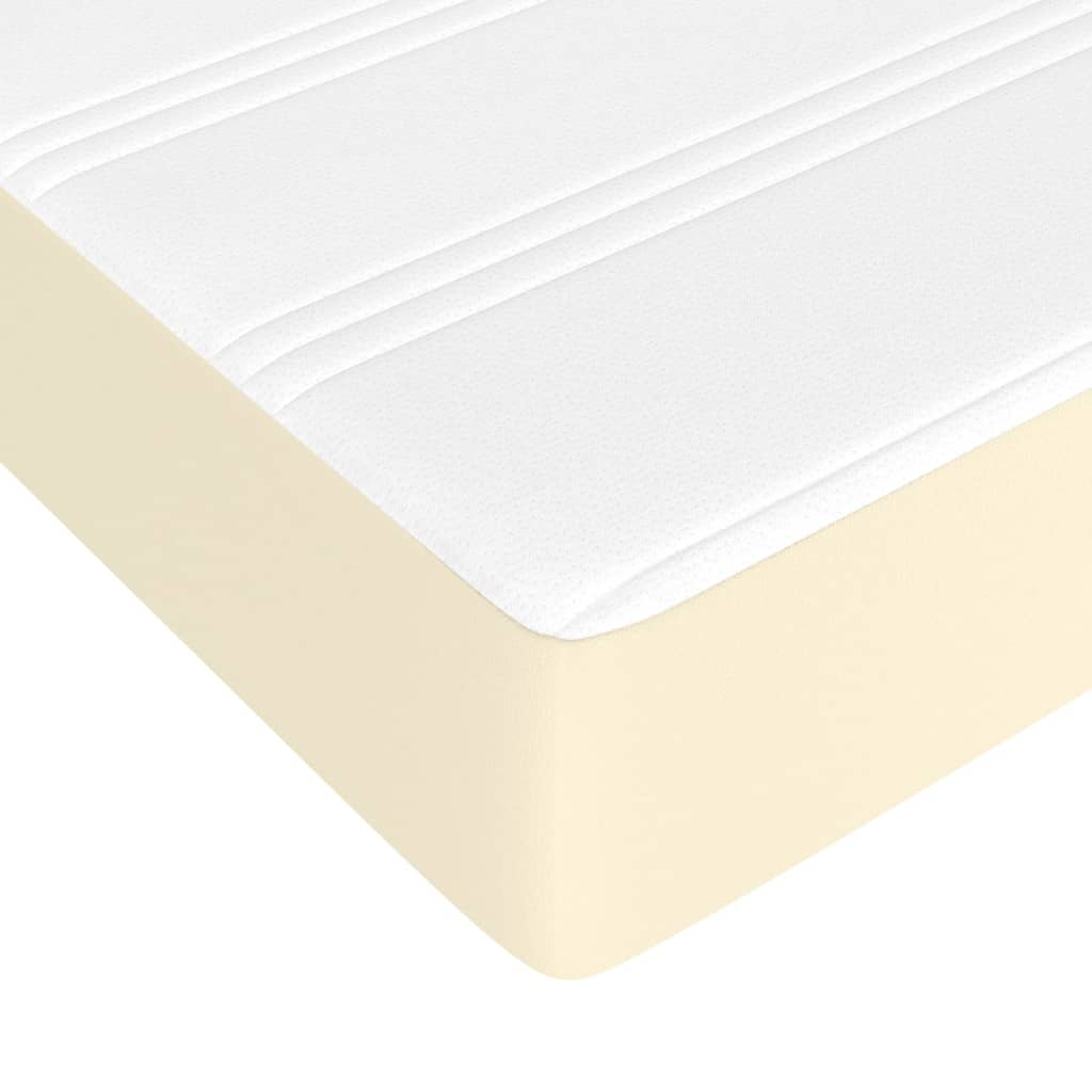 Giroletto a Molle con Materasso Crema 140x200 cm in Similpelle | homemem39
