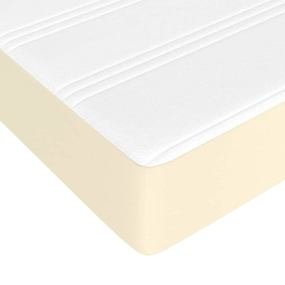Giroletto a Molle con Materasso Crema 140x200 cm in Similpelle | homemem39