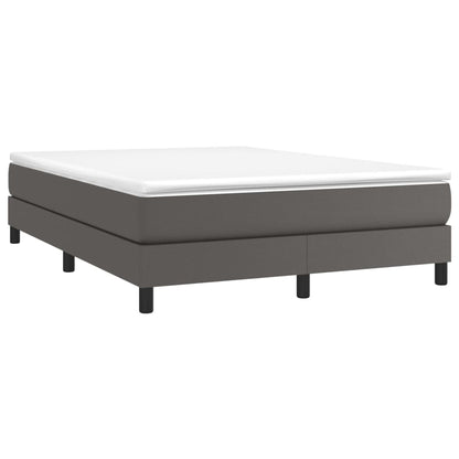 Giroletto a Molle con Materasso Grigio 140x200 cm in Similpelle