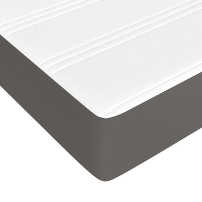 Giroletto a Molle con Materasso Grigio 140x200 cm in Similpelle | homemem39