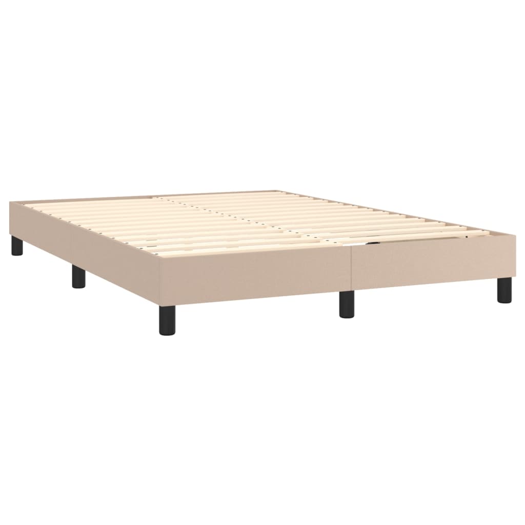 Spring bed frame with Cappuccino mattress 140x200cm Faux leather