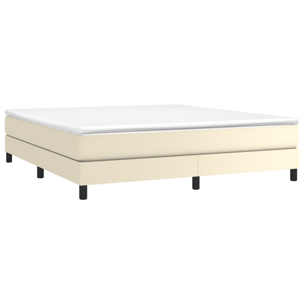 Giroletto a Molle con Materasso Crema 160x200 cm in Similpelle | homemem39