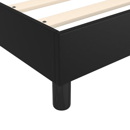 Giroletto a Molle con Materasso Nero 180x200 cm in Similpelle | homemem39