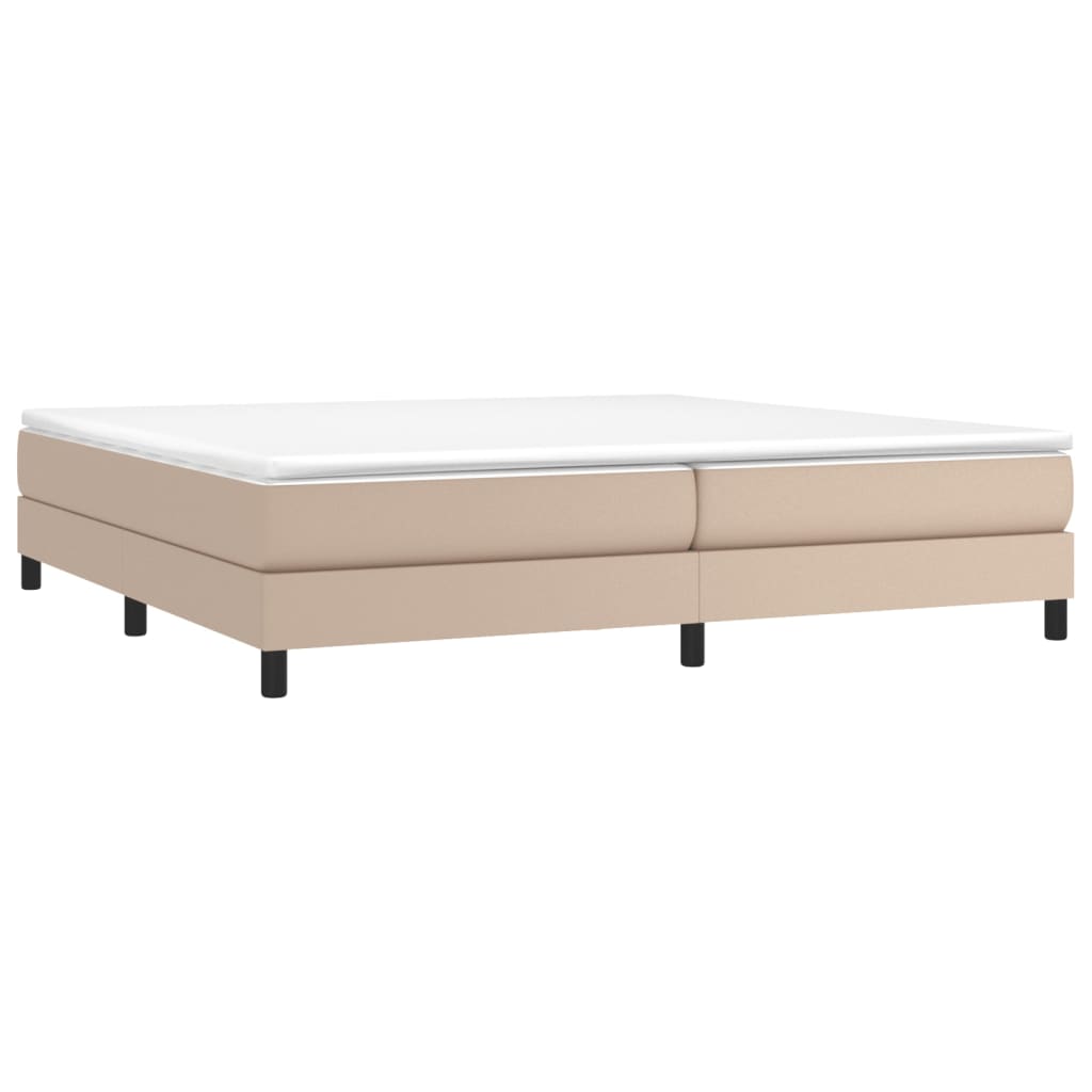 Giroletto a Molle con Materasso Cappuccino 200x200cm Similpelle | homemem39