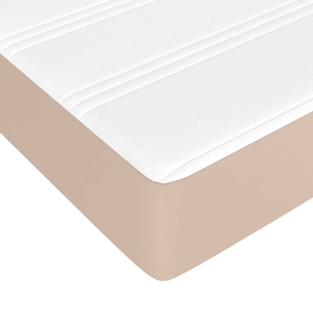 Giroletto a Molle con Materasso Cappuccino 200x200cm Similpelle | homemem39