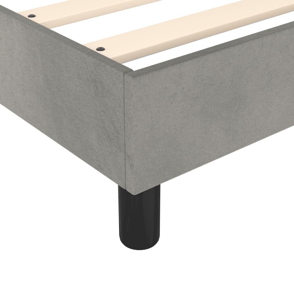 Giroletto a Molle con Materasso Grigio Chiaro 140x200cm Velluto | homemem39