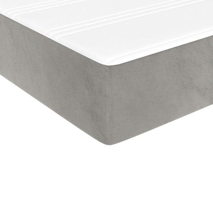 Giroletto a Molle con Materasso Grigio Chiaro 140x200cm Velluto | homemem39