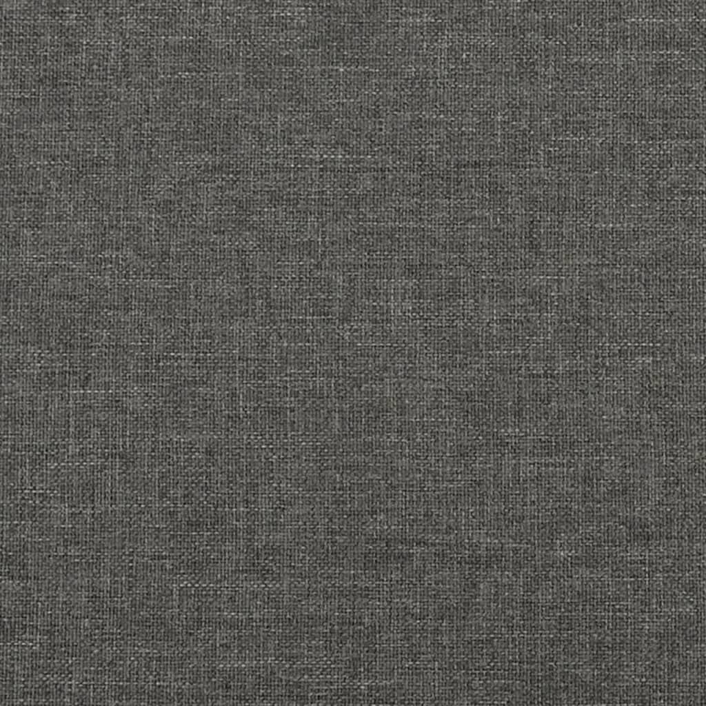 Giroletto a Molle con Materasso Grigio Scuro 90x200 cm Tessuto