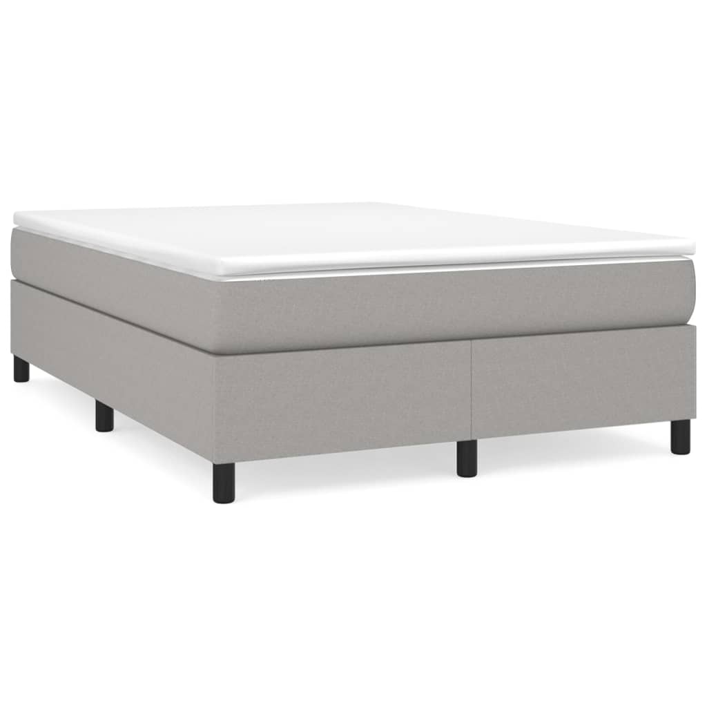 Giroletto a Molle con Materasso Grigio Chiaro 140x190cm Tessuto | homemem39