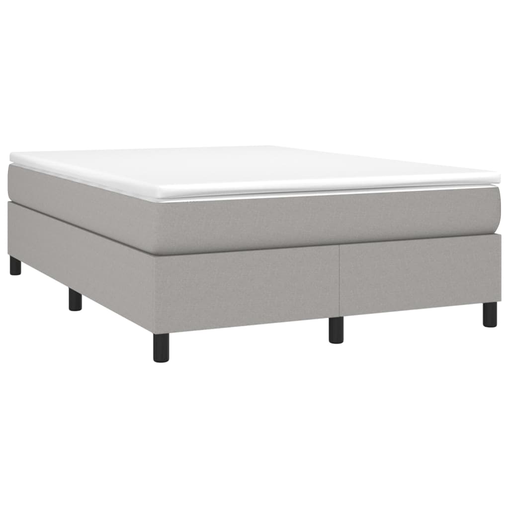Giroletto a Molle con Materasso Grigio Chiaro 140x190cm Tessuto | homemem39
