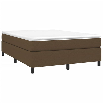 Giroletto a Molle con Materasso Marrone Scuro 140x200cm Tessuto | homemem39
