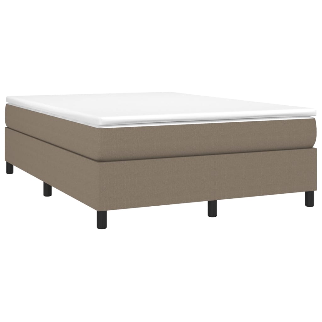 Giroletto a Molle con Materasso Tortora 140x200 cm in Tessuto | homemem39