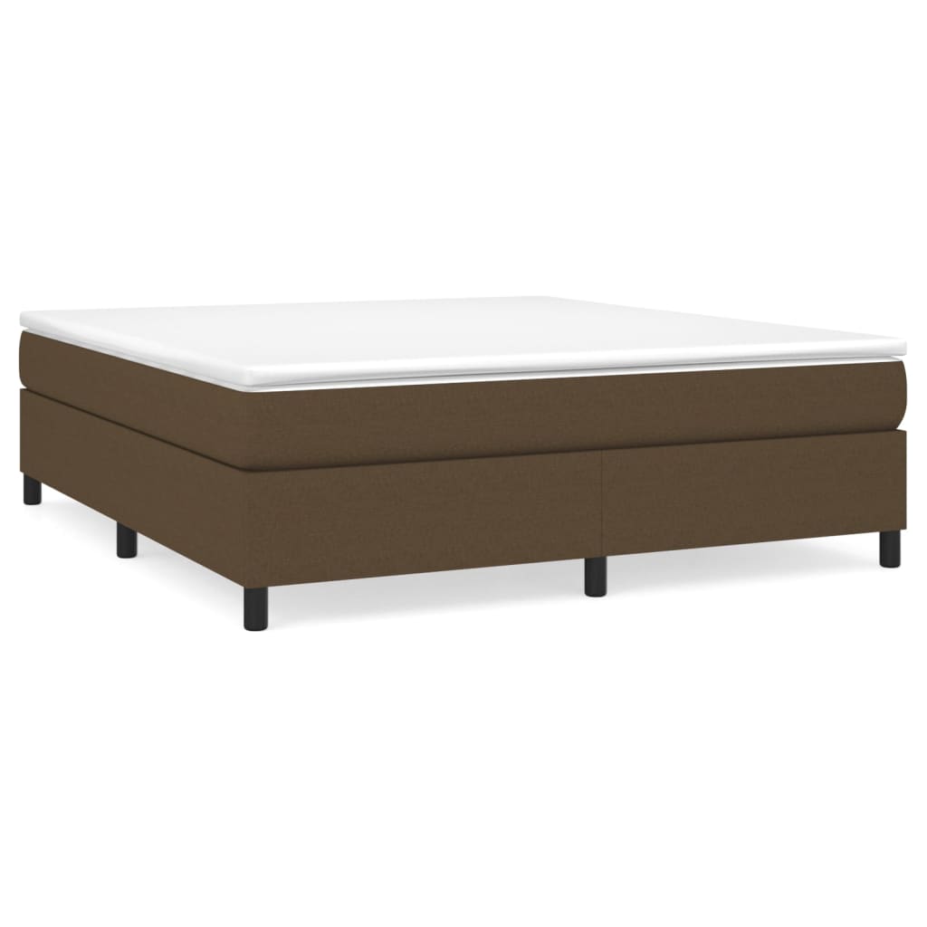 Giroletto a Molle con Materasso Marrone Scuro 180x200cm Tessuto | homemem39