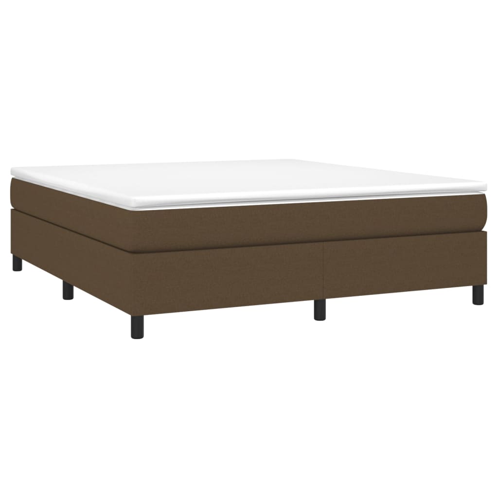 Giroletto a Molle con Materasso Marrone Scuro 180x200cm Tessuto | homemem39