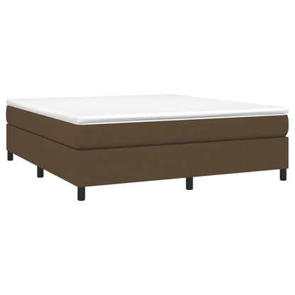 Giroletto a Molle con Materasso Marrone Scuro 180x200cm Tessuto | homemem39