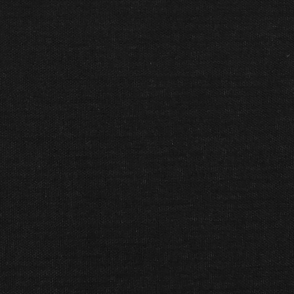 Giroletto a Molle con Materasso Nero 200x200 cm in Tessuto