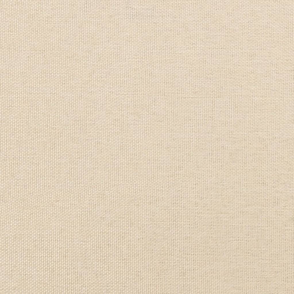 Giroletto a Molle con Materasso Crema 200x200 cm in Tessuto