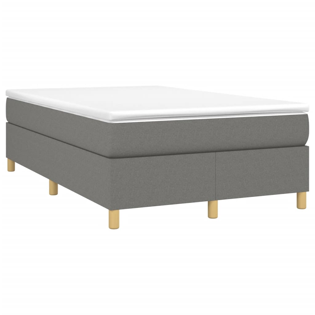 Giroletto a Molle con Materasso Grigio Scuro 120x200 cm Tessuto | homemem39