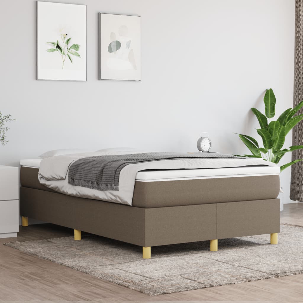 Giroletto a Molle con Materasso Tortora 120x200 cm in Tessuto | homemem39