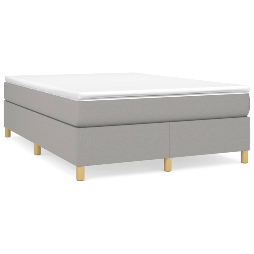 Giroletto a Molle con Materasso Grigio Chiaro 140x190cm Tessuto | homemem39