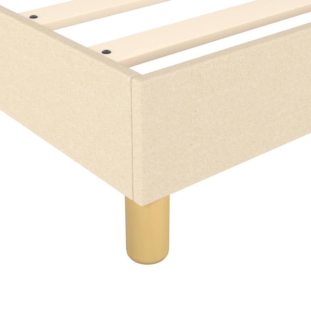 Giroletto a Molle con Materasso Crema 140x19 cm in Tessuto | homemem39