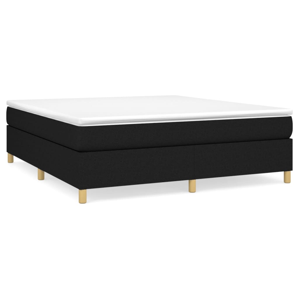 Giroletto a Molle con Materasso Nero 160x200 cm in Tessuto | homemem39