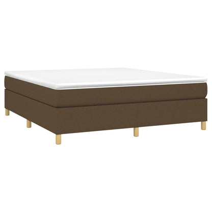 Giroletto a Molle con Materasso Marrone Scuro 180x200cm Tessuto | homemem39