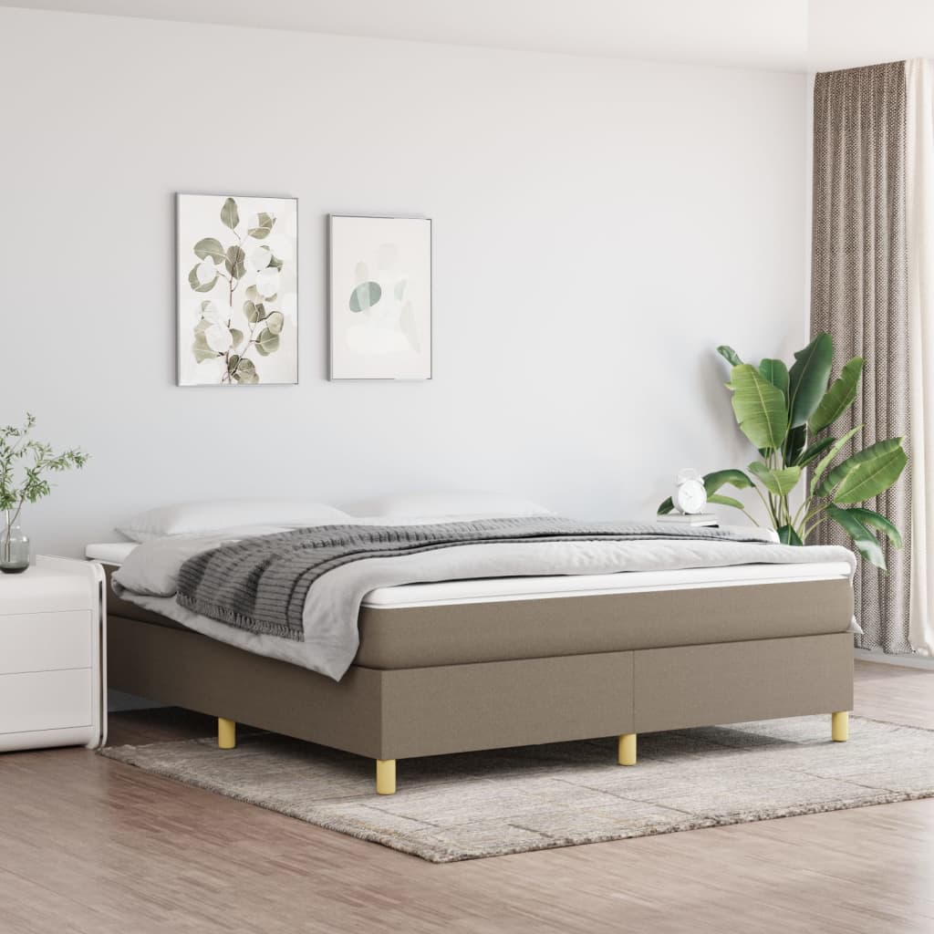 Giroletto a Molle con Materasso Tortora 180x200 cm in Tessuto | homemem39