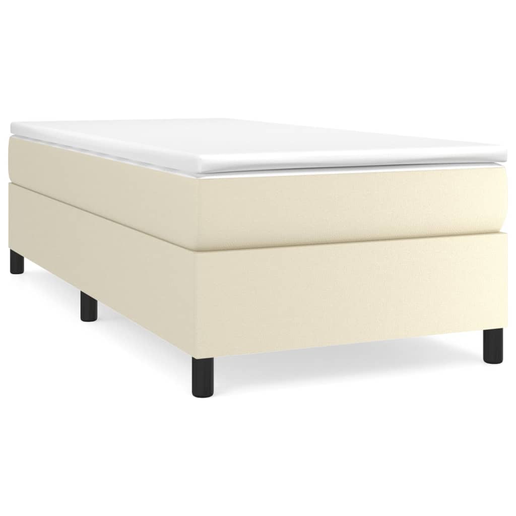 Giroletto a Molle con Materasso Crema 80x200 cm in Similpelle | homemem39