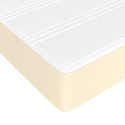Giroletto a Molle con Materasso Crema 90x190 cm in Similpelle | homemem39