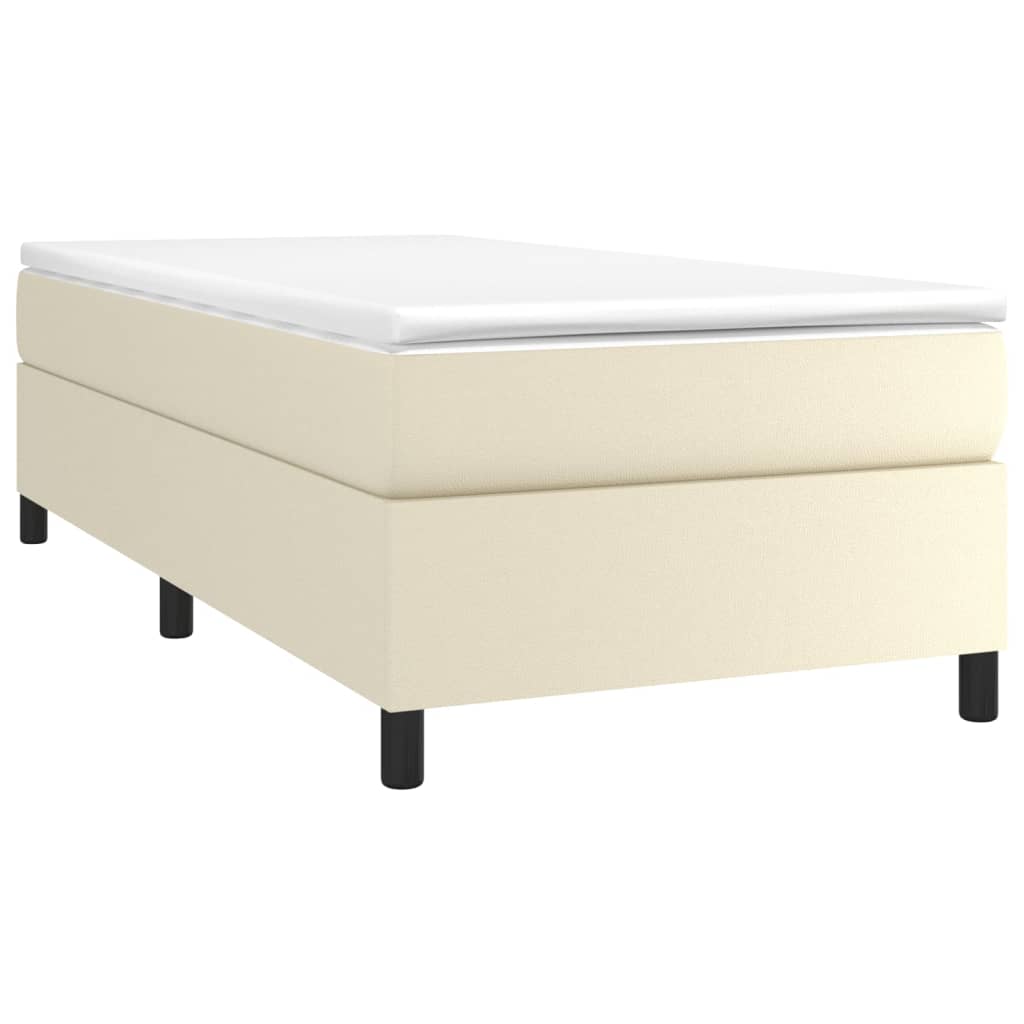 Giroletto a Molle con Materasso Crema 90x200 cm in Similpelle | homemem39