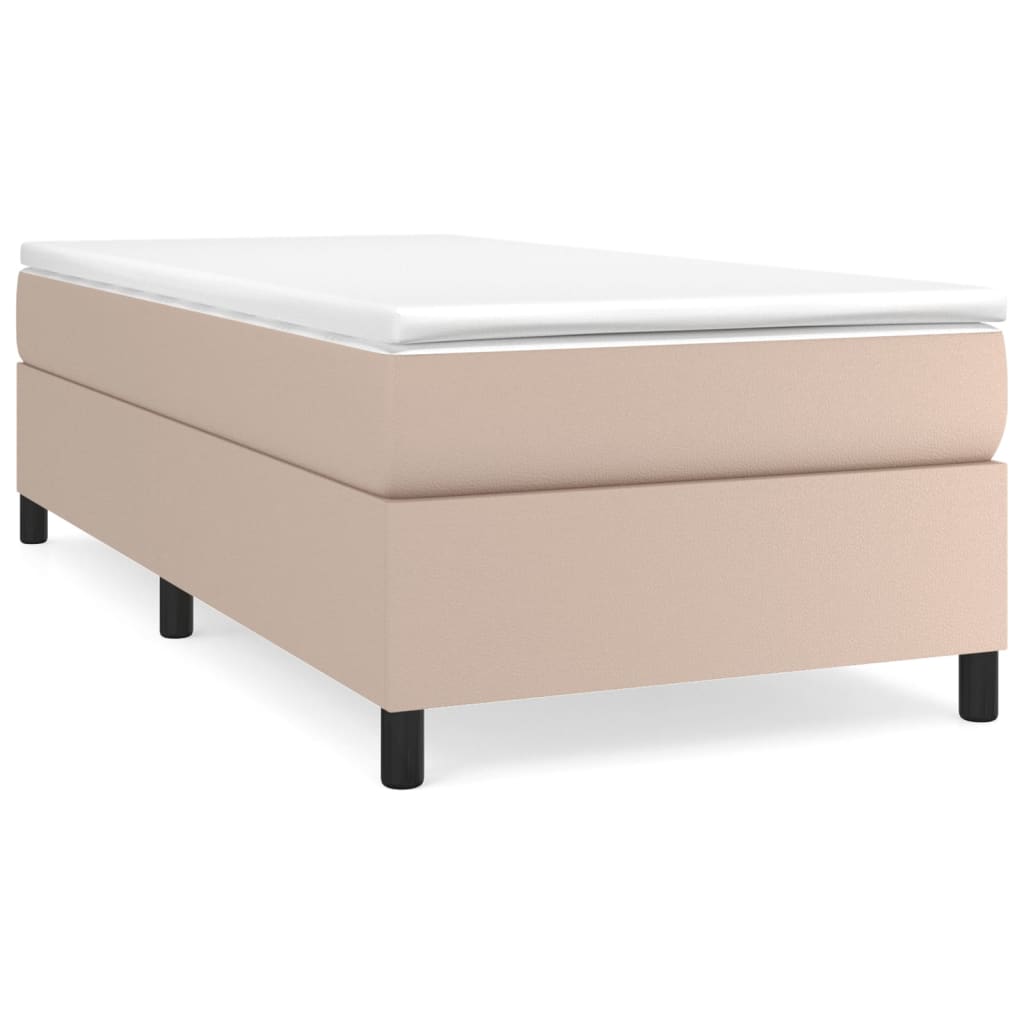 Giroletto a Molle con Materasso Cappuccino 100x200cm Similpelle | homemem39